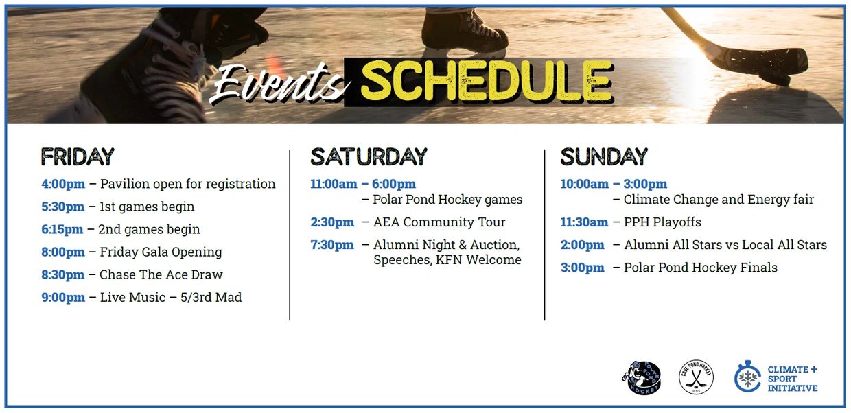 Schedule of Events | Polar Pond Hockey